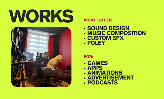 sound design, sound effects for game, video, animation, film