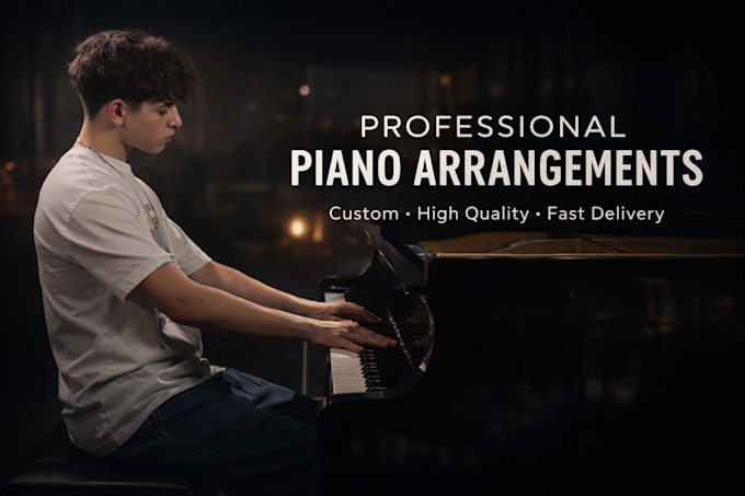 create a professional piano arrangement for your song