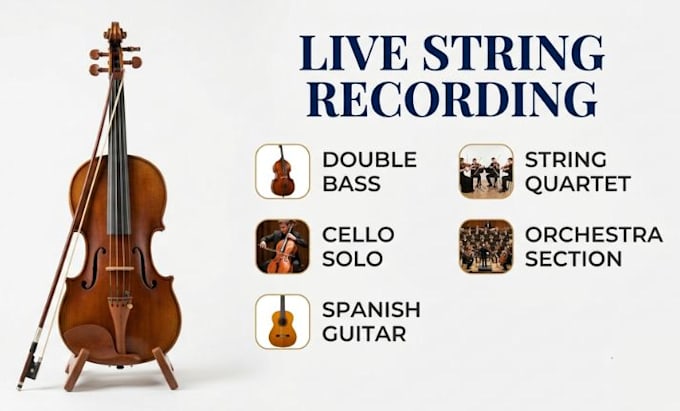 record live string section, violin, or cello for your song