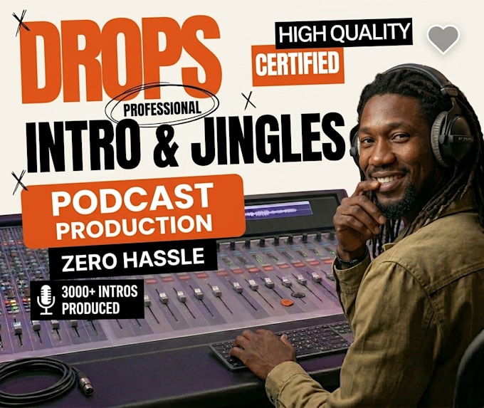 produce a custom podcast intro and high energy audio promo