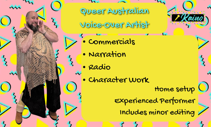 bring a proud queer australian voice for all your voiceover needs