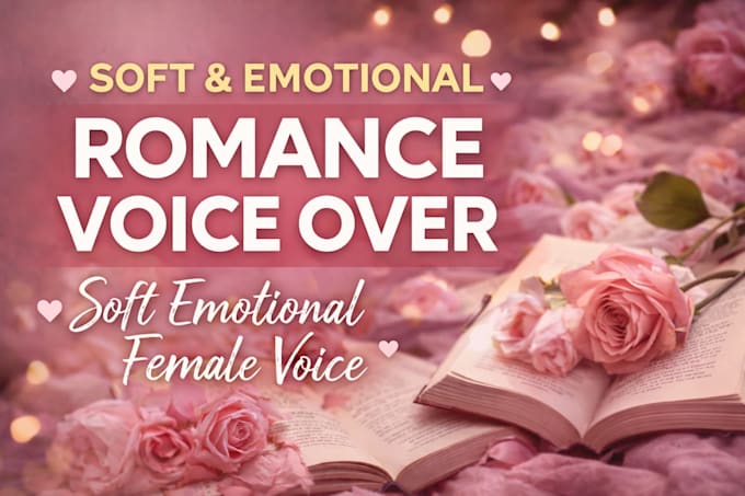 narrate romance and fiction in a soft emotional female voice