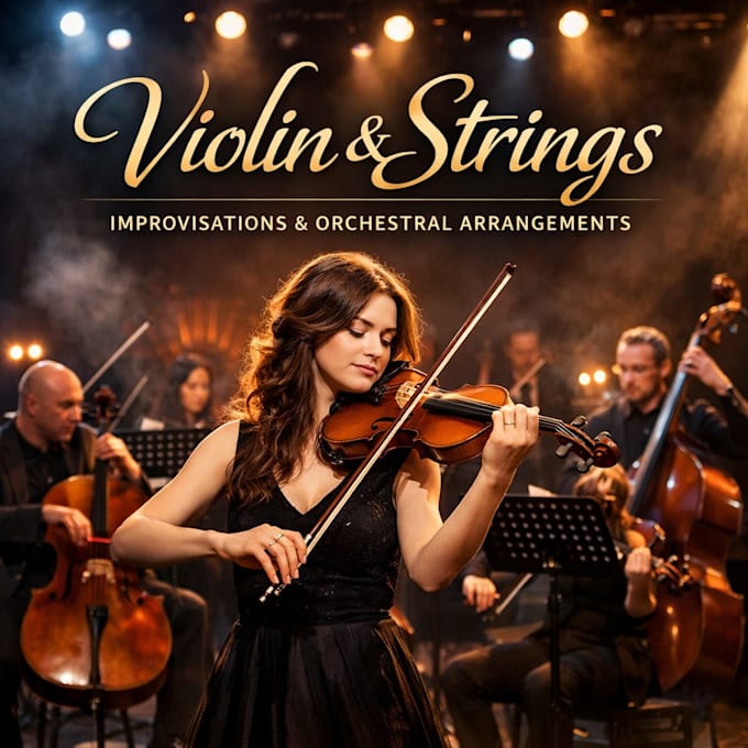 create a recording of the violin part, including improvisation and a full string