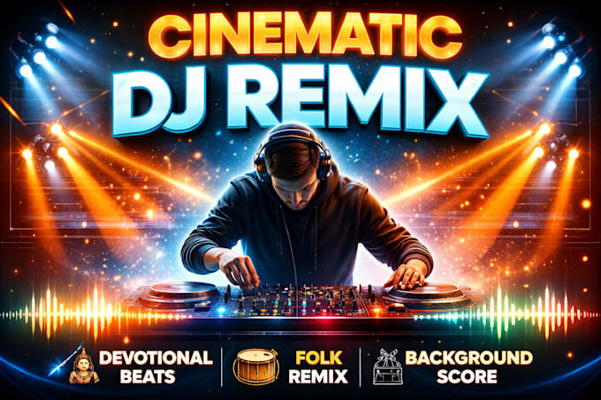 compose cinematic dj remix and background score any music lowest price