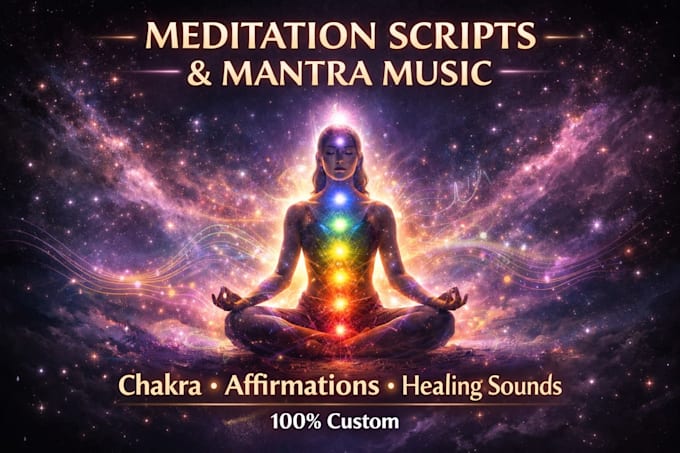 write guided meditation scripts with chakra mantras and spiritual affirmations