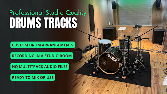 record professional drums tracks for your song