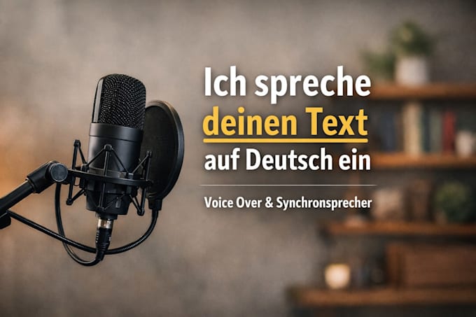 record a high quality german voice over for your project