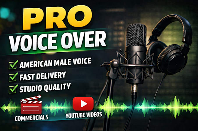 record a warm american male voice over