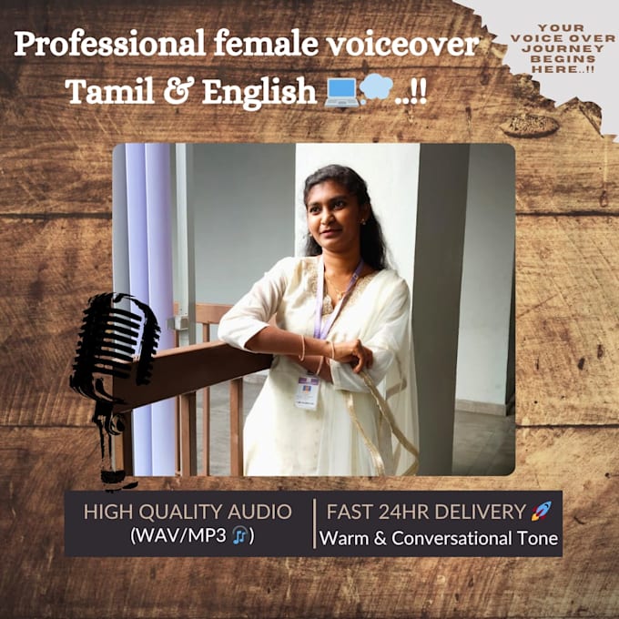 provide professional tamil and english voice over