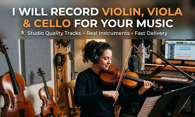 professionally record cello, string quartet, or full orchestra no score required