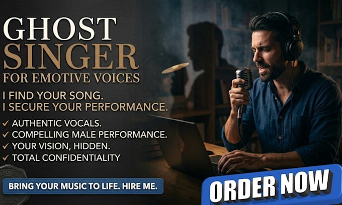 be your professional male ghostwriter and rap vocalist