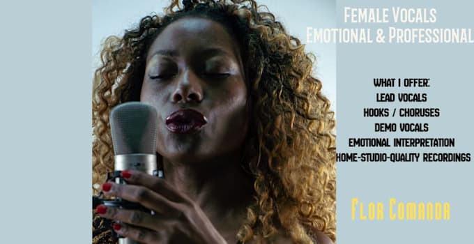 record emotional and profesional female vocals for your song