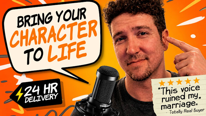 record a funny character voice or cartoon voice over