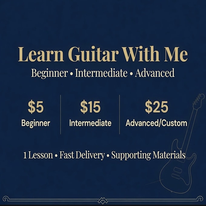 online guitar lessons for building technique and skill level