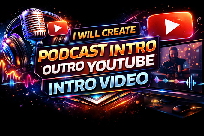 create podcast intro outro and youtube intro video