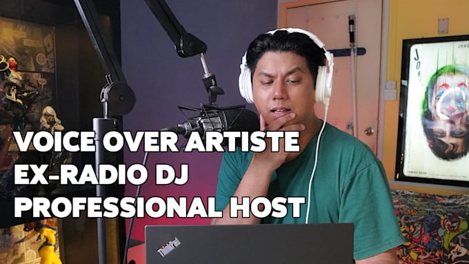 record voice overs for commercials, narration, and content