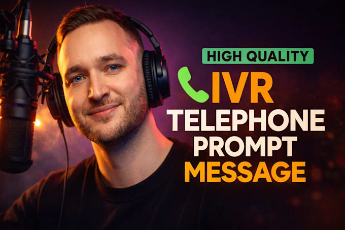 record high quality IVR telephone prompt and voice mails