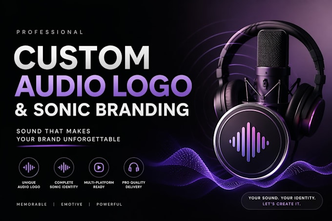 custom audio logo and sonic branding design for your brand