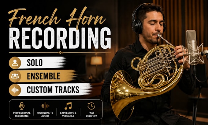 frech horn recording solo, ensemble custom tracks
