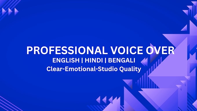 record professional english hindi bengali voice over