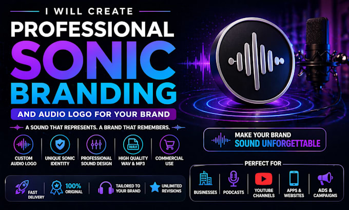 create professional sonic branding and audio logo for your brand