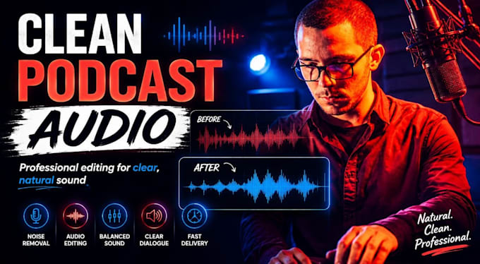 edit, clean and enhance your podcast broadcast ready