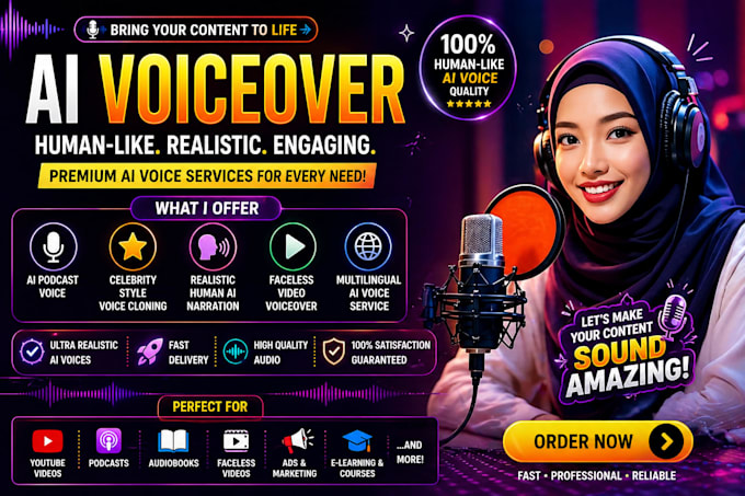 create realistic ai podcast voiceover