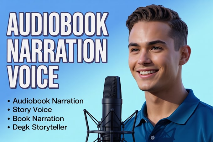 narrate audiobook chapters with a deep male voice