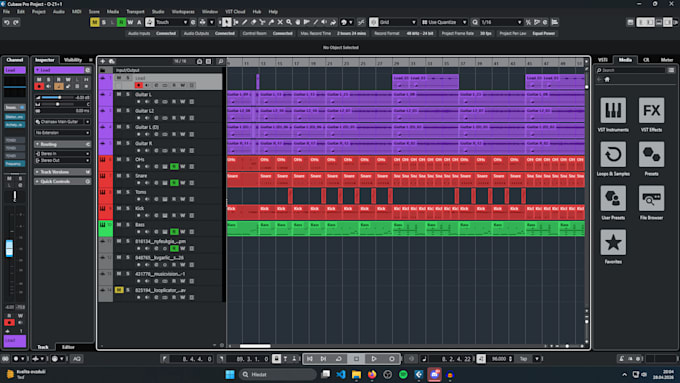 record metal guitar track for you