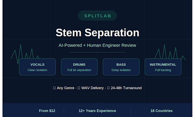 do professional ai stem separation with human review