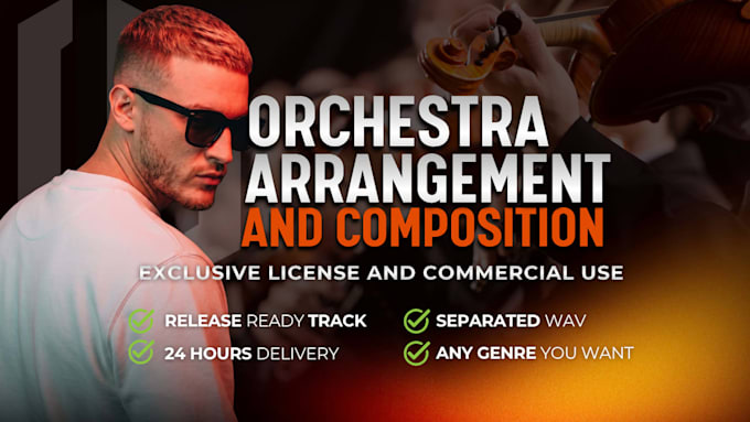compose cinematic orchestra arrangement for background music