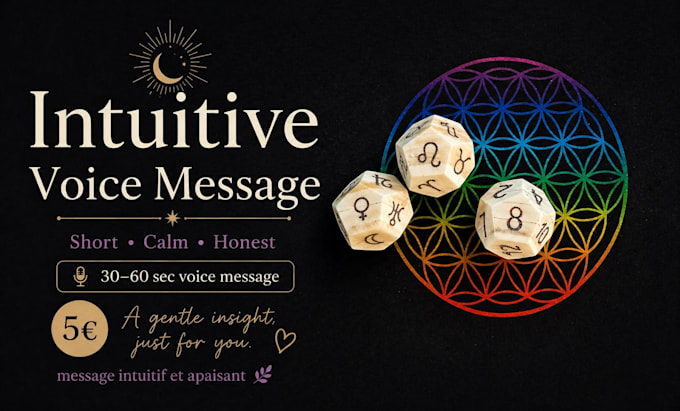 send you a short intuitive voice message using astro dice