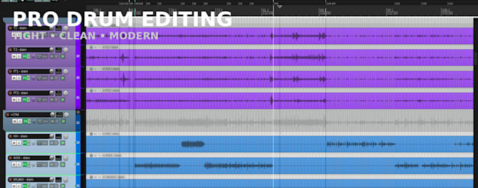 professionally edit your drums for a tight and natural sound