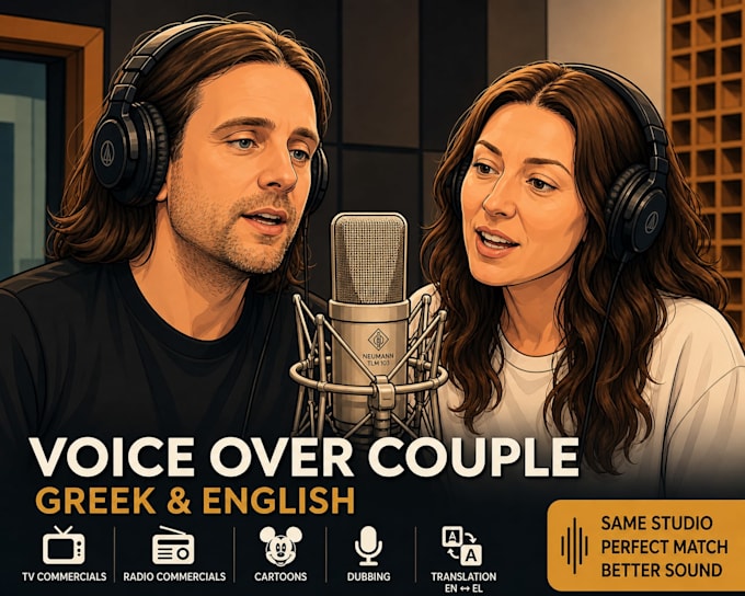 voice over as a couple in greek or english