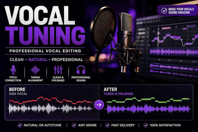 professionally tune and edit your vocals