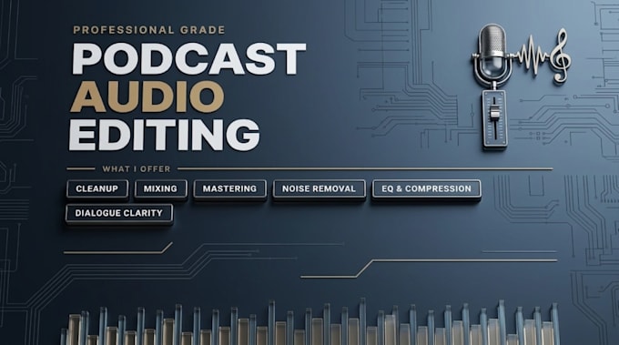 do podcast audio editing, podcast mixing and mastering