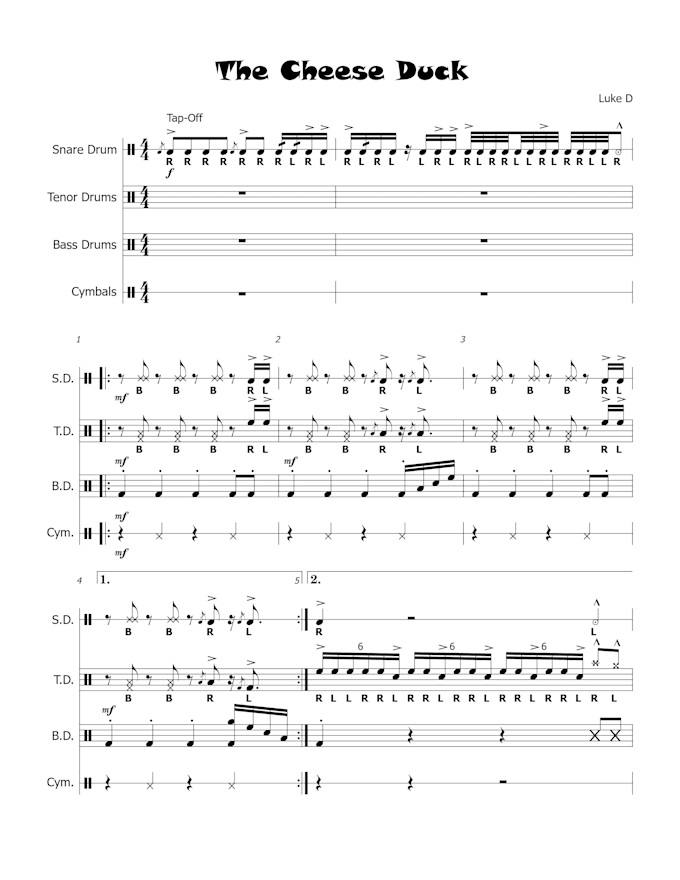 write drumline sheet music for any skill level and occasion
