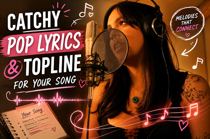 write catchy pop lyrics and topline melody for your song