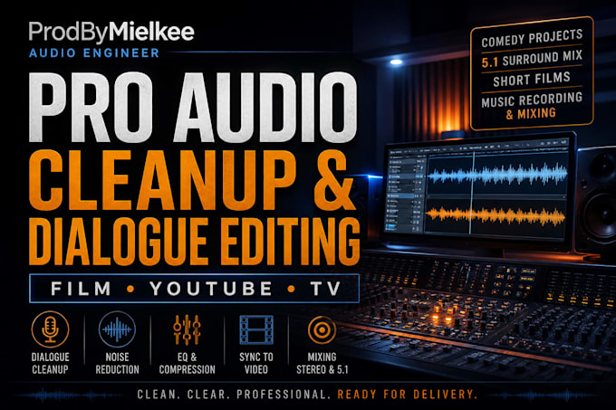 clean, edit and enhance your dialogue professionally