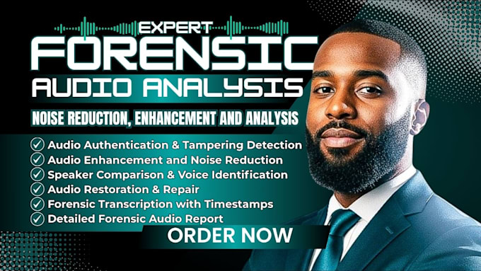 do forensic audio editing, cleanup, voice detection, noise removal, and analysis