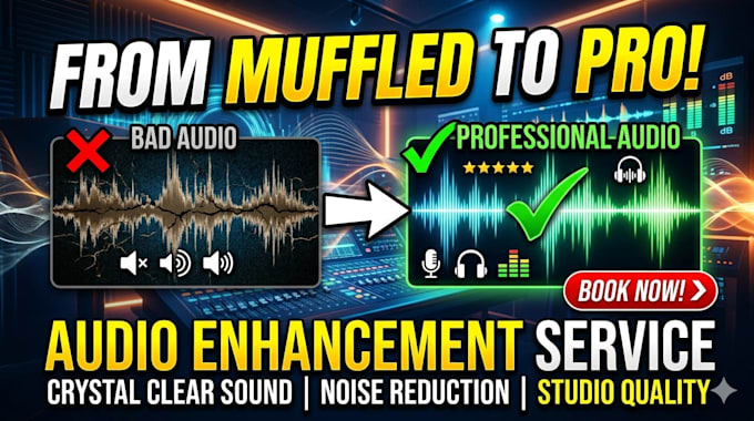 restore poor audio to crystal clear professional quality