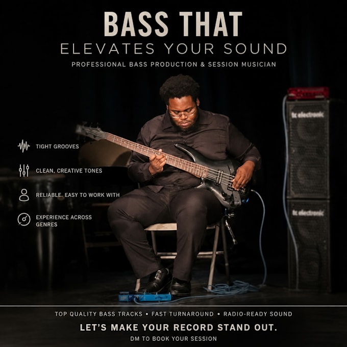 perform live bass guitar for your song