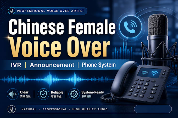 record chinese female IVR  announcement  phone system