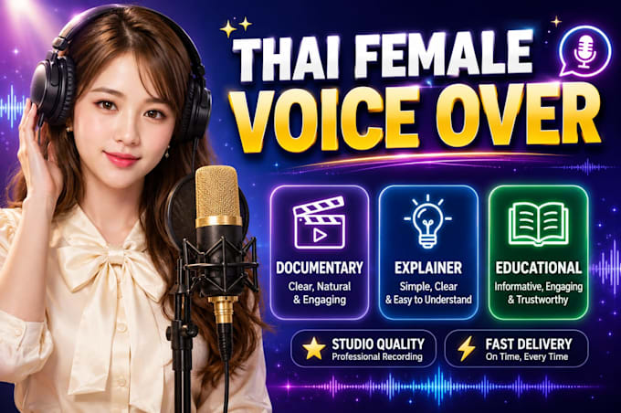 record professional thai e learning and narration voice over