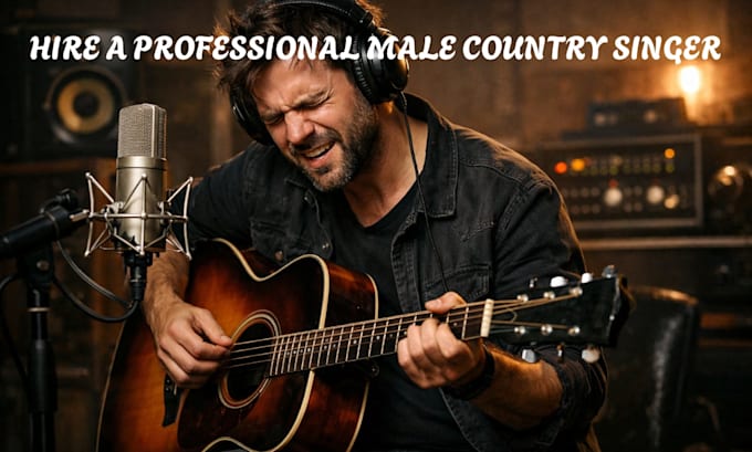 Record professional male country singer vocals for your custom song by ...