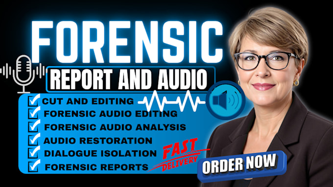 do forensic audio editing, audio analysis, restoration, detect background voice