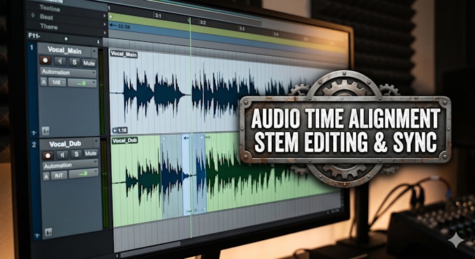 time align, edit, and phase correct your audio stems