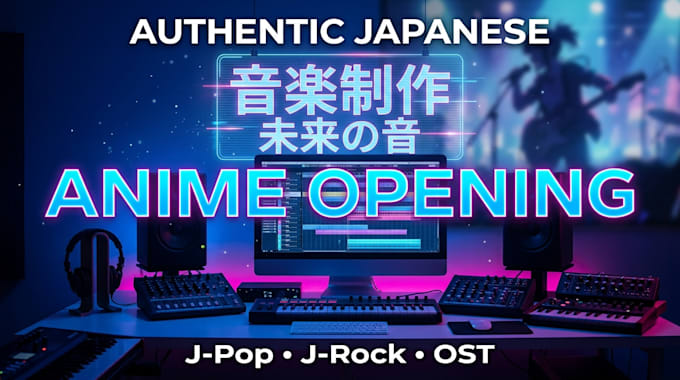 compose an authentic japanese anime opening or ending  theme song