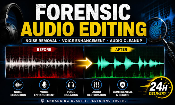 forensic audio editing audio enhancement audio restoration voice isolation