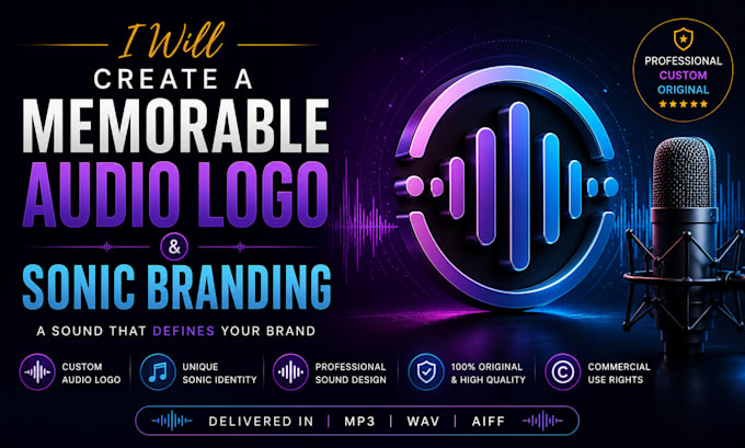 create a memorable audio logo and  sonic branding